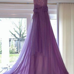 NWT $225 Tulle & Chantilly bridesmaid Prom Wedding Ball Gown dress chiara boni
